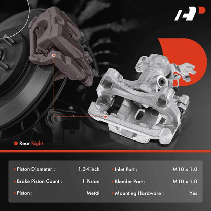 Right Rear Brake Caliper for Ford Fusion (2006–2012) Mazda 6 (2006–2013)