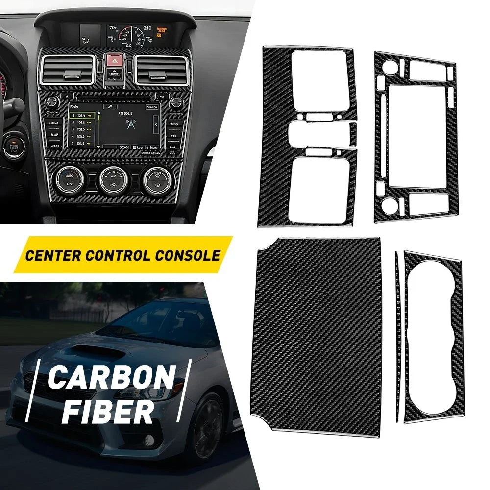 Carbon Fiber Center Control Console Stickers for Subaru WRX (2015–2021)