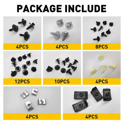 U-nut Clips & Body Bolts for Toyota M6 Engine Under Cover Splash Shield