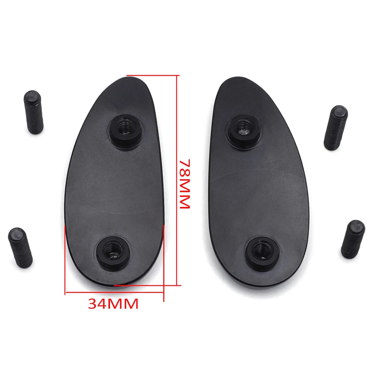 Black Mirror Block Off Plate for Honda CBR1000RR (2008–2021), VFR1200 (2010–2014)