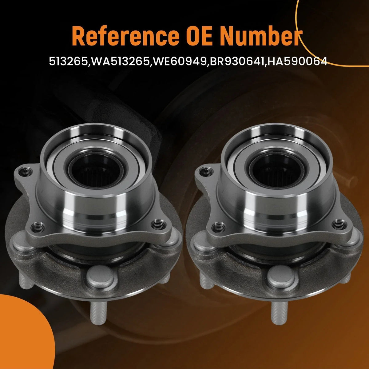 2X Front Left Right Wheel Hub Assembly for Toyota Prius (2004–2009) 513265