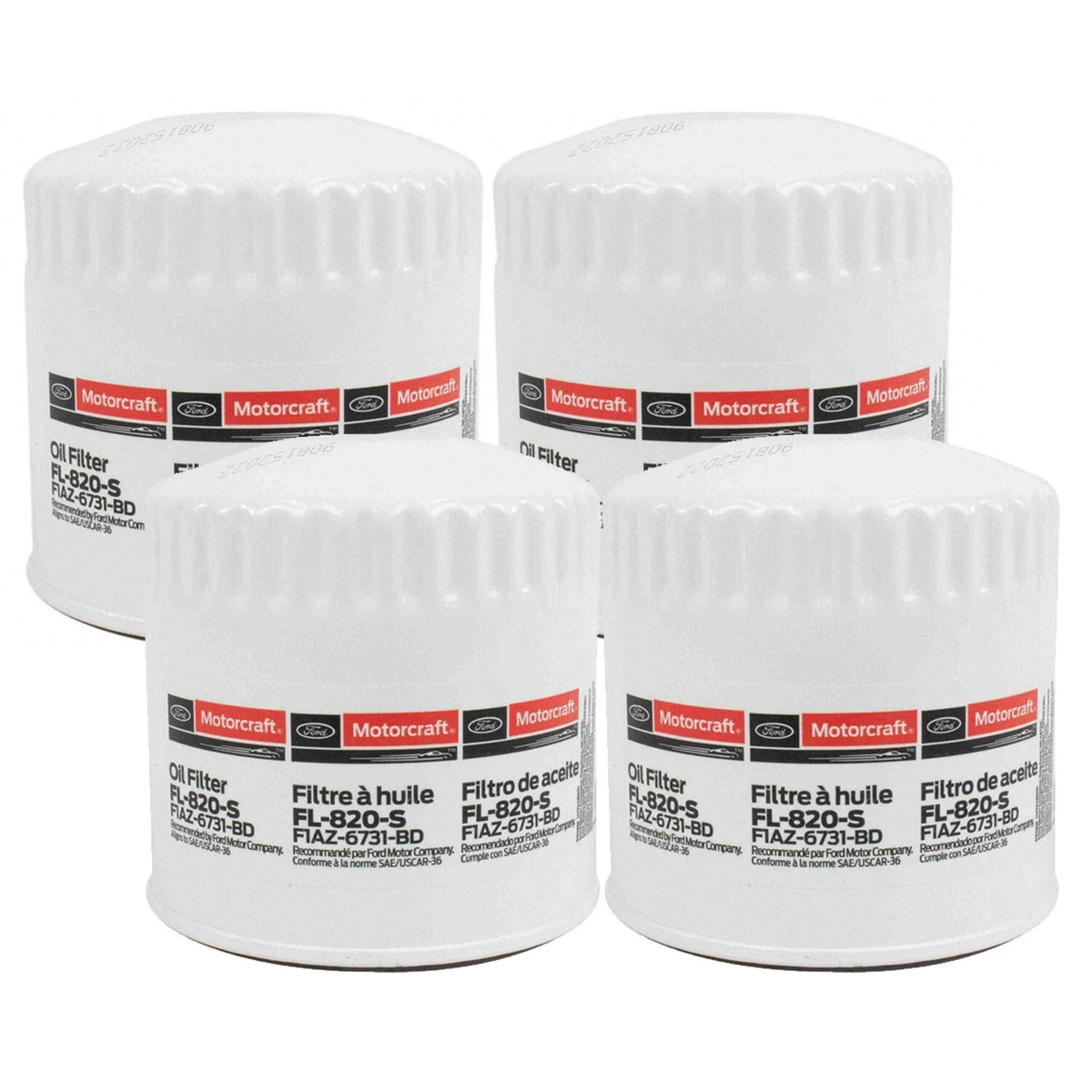 Set of 4 Engine Oil Filters for Cadillac Dodge Ford Lincoln Mercury (OEM)