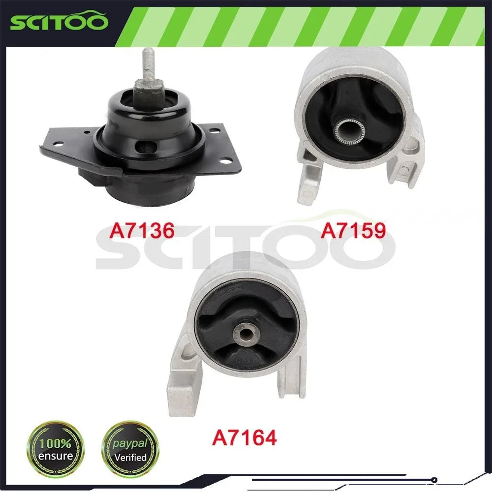 3X Complete Engine Mount Set for 2006–2011 Kia Rio5 1.6L