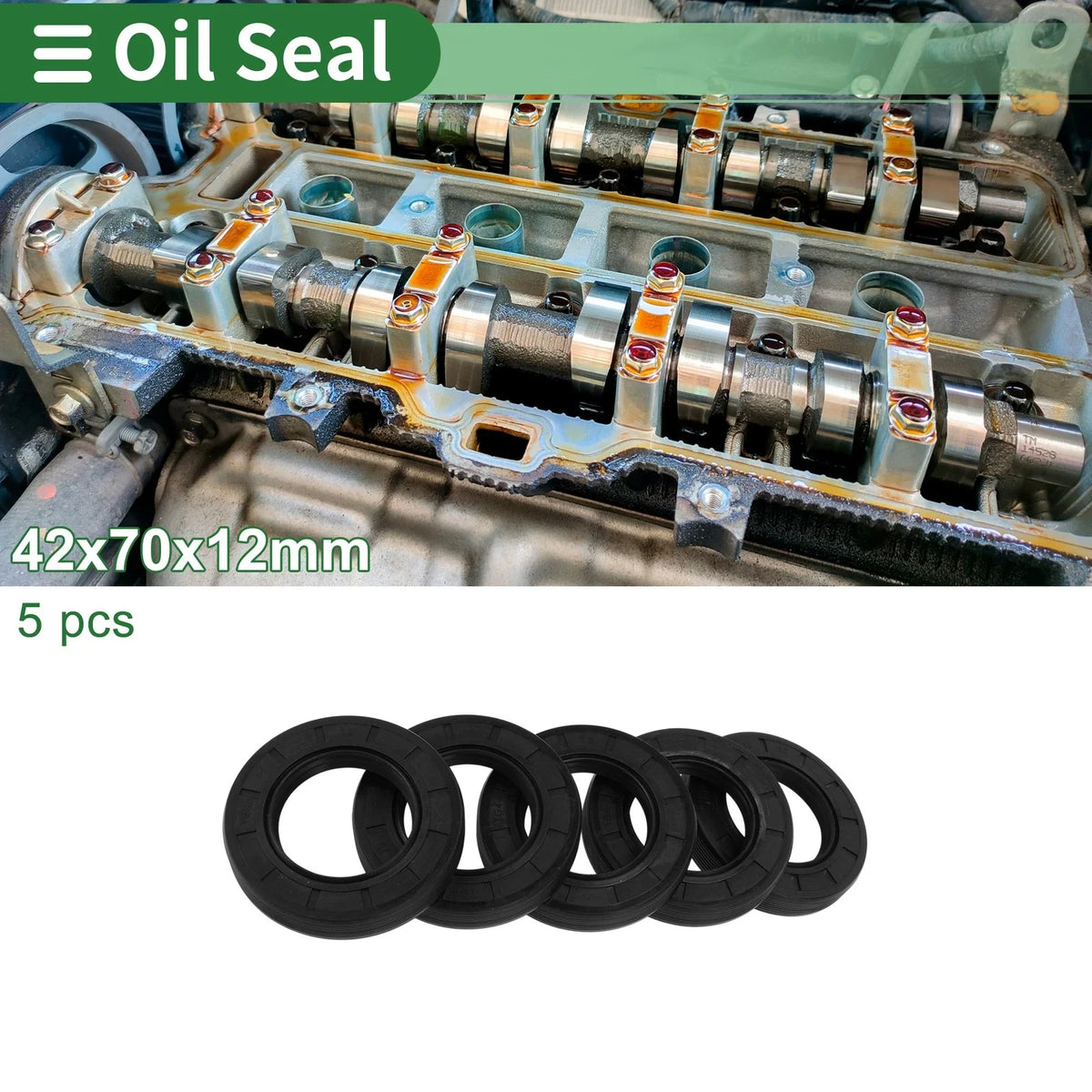 Oil Seal   - NBR Rubber 42x70x12mm High Pressure