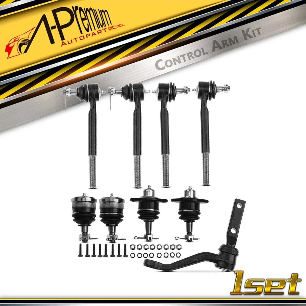 9x Inner & Outer Idler Arm Tie Rod Ends for Chevy Malibu (1978–1983)