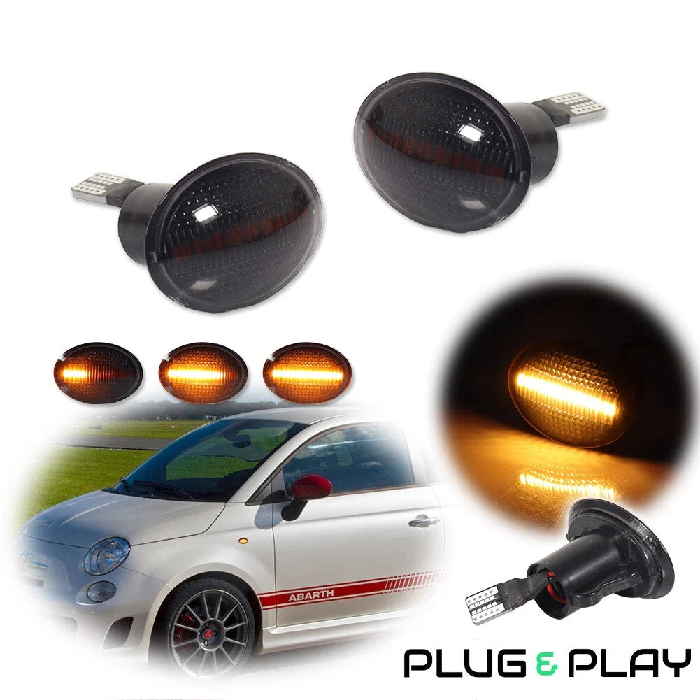 Dynamic LED Side Marker Lights for Fiat 500 (2012–2023)