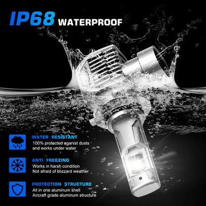 6500K 9005 LED Headlight Bulb Kit - 2 Pack