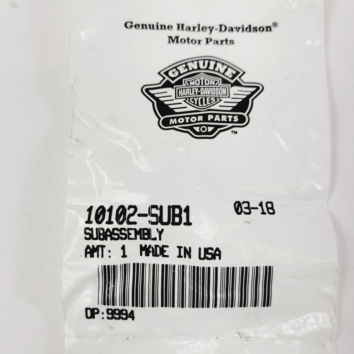 10102-SUB1 Subassembly for Harley-Davidson Models