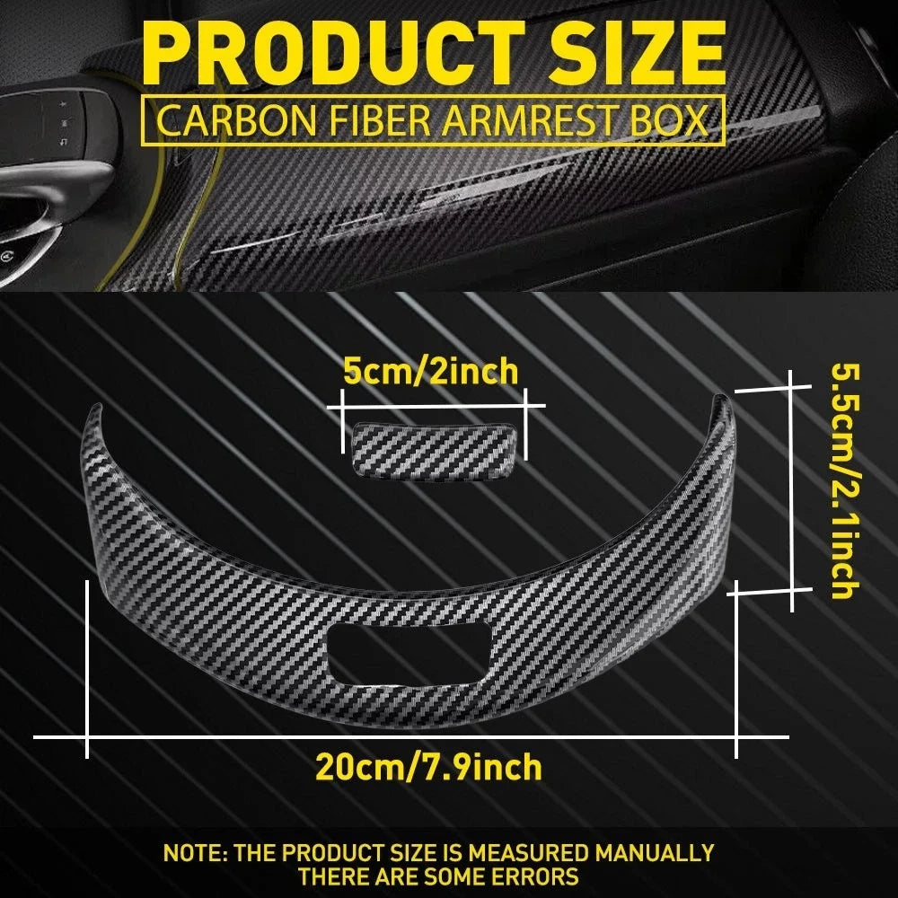 Carbon Fiber Center Console Armrest Box Cover for Benz GLC Class X253 (2015–2020)