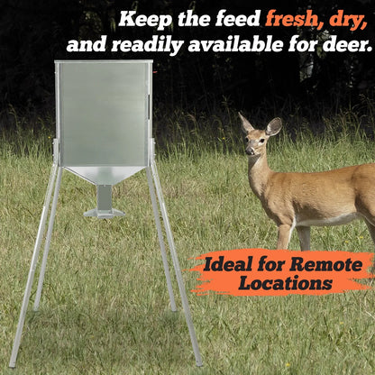 Gravity Feeder 450lb Steel for Hunting Deer, Turkey, and Big Game