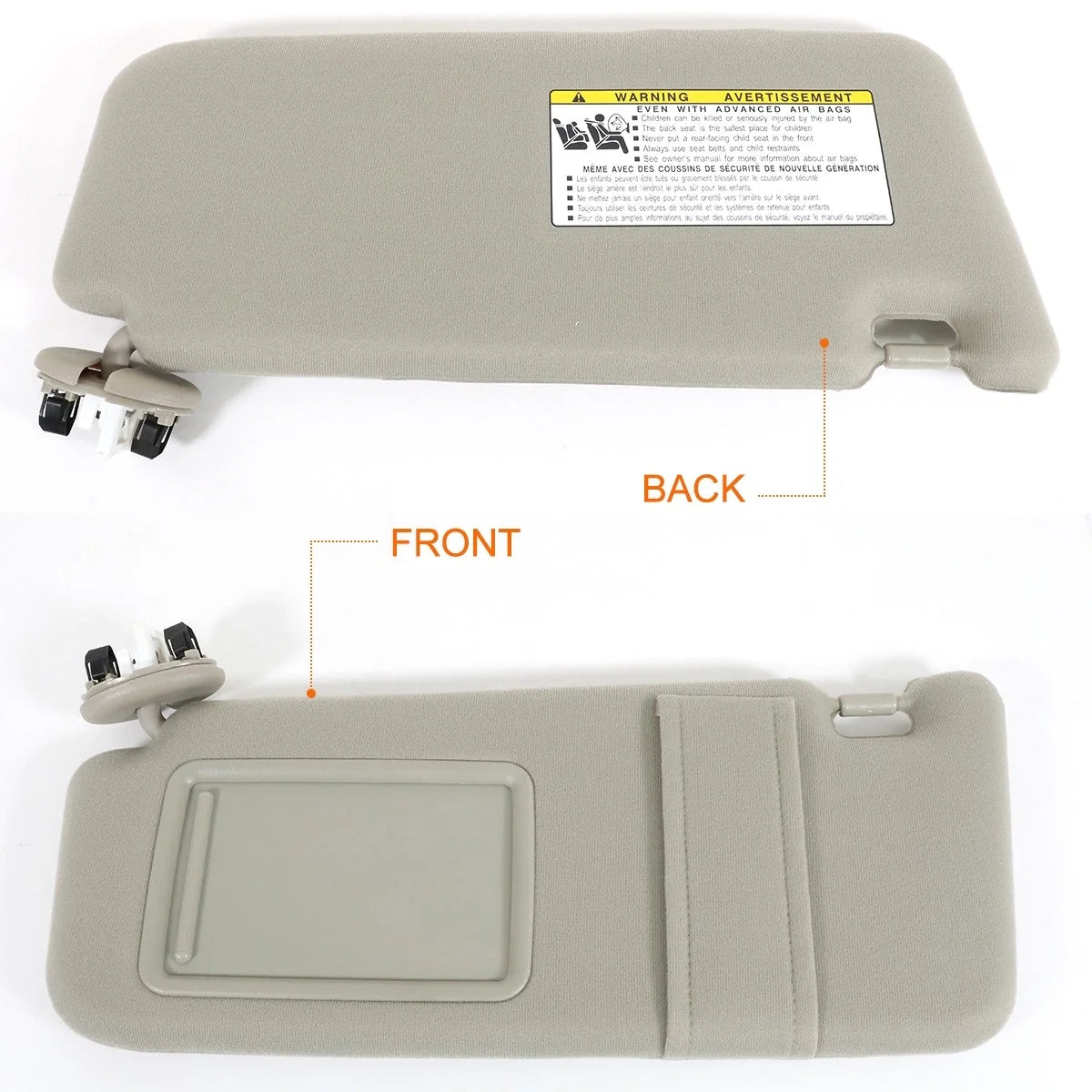 Vanity Light Sun Visor for 2007-2011 Toyota Camry - Driver Side
