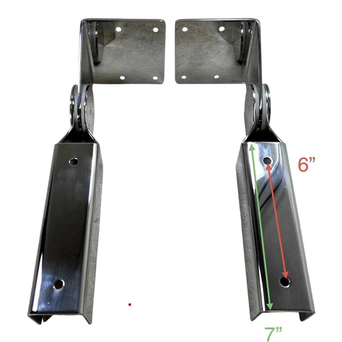 Set of 2 Polished 92 Degree Left + Right Arm Rest Hinges for PW Marine H47001LARM-92