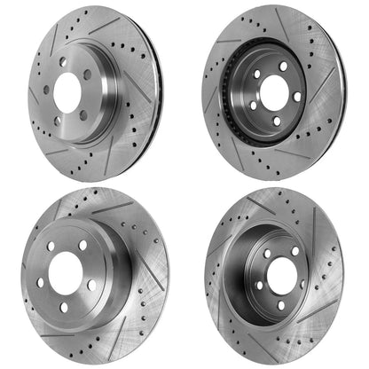 Front & Rear Brake Disc Rotors for Dodge Charger Challenger Chrysler 300 Magnum (2006–2023)