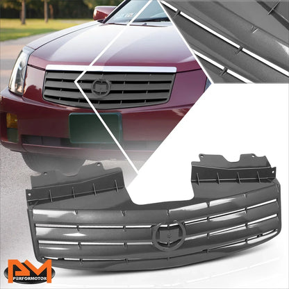 Bumper Hood Grille - Primed Gray with Badge Slot for Cadillac CTS 2003-2007