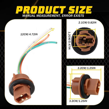 EV 1157 Female Socket Pigtail Wire Harness (7443) - Set of 2