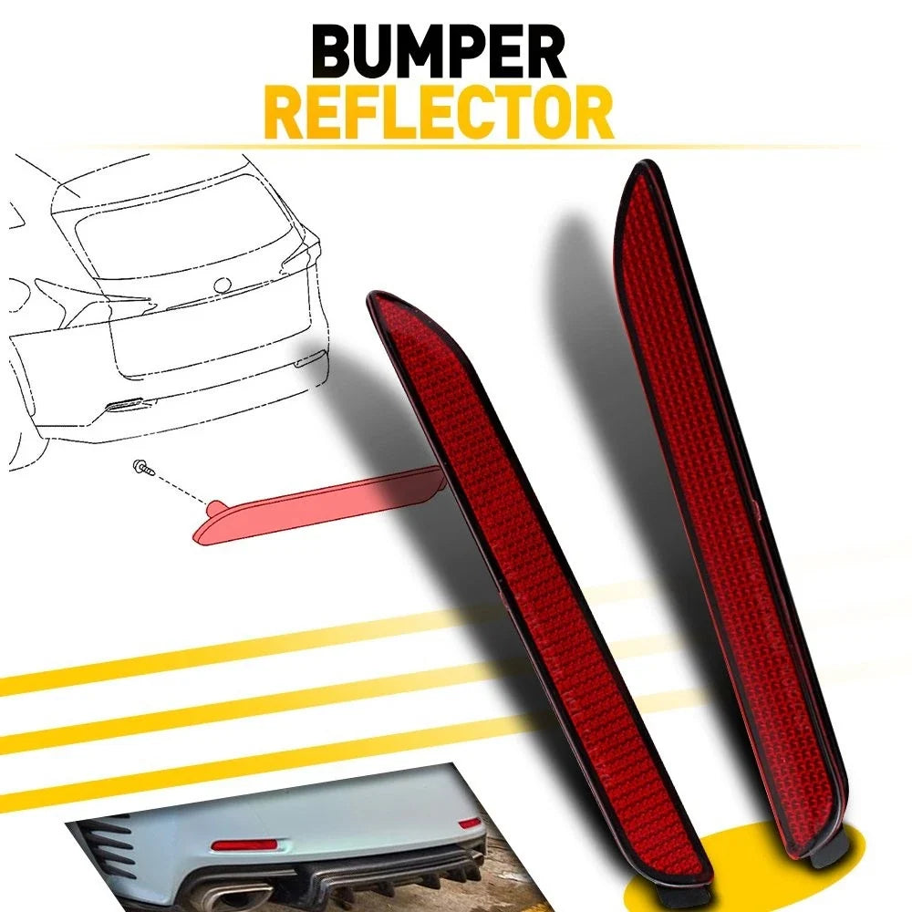 Rear Bumper Reflector Lamp Set - 2X LED for Lexus Toyota Sienna (K)