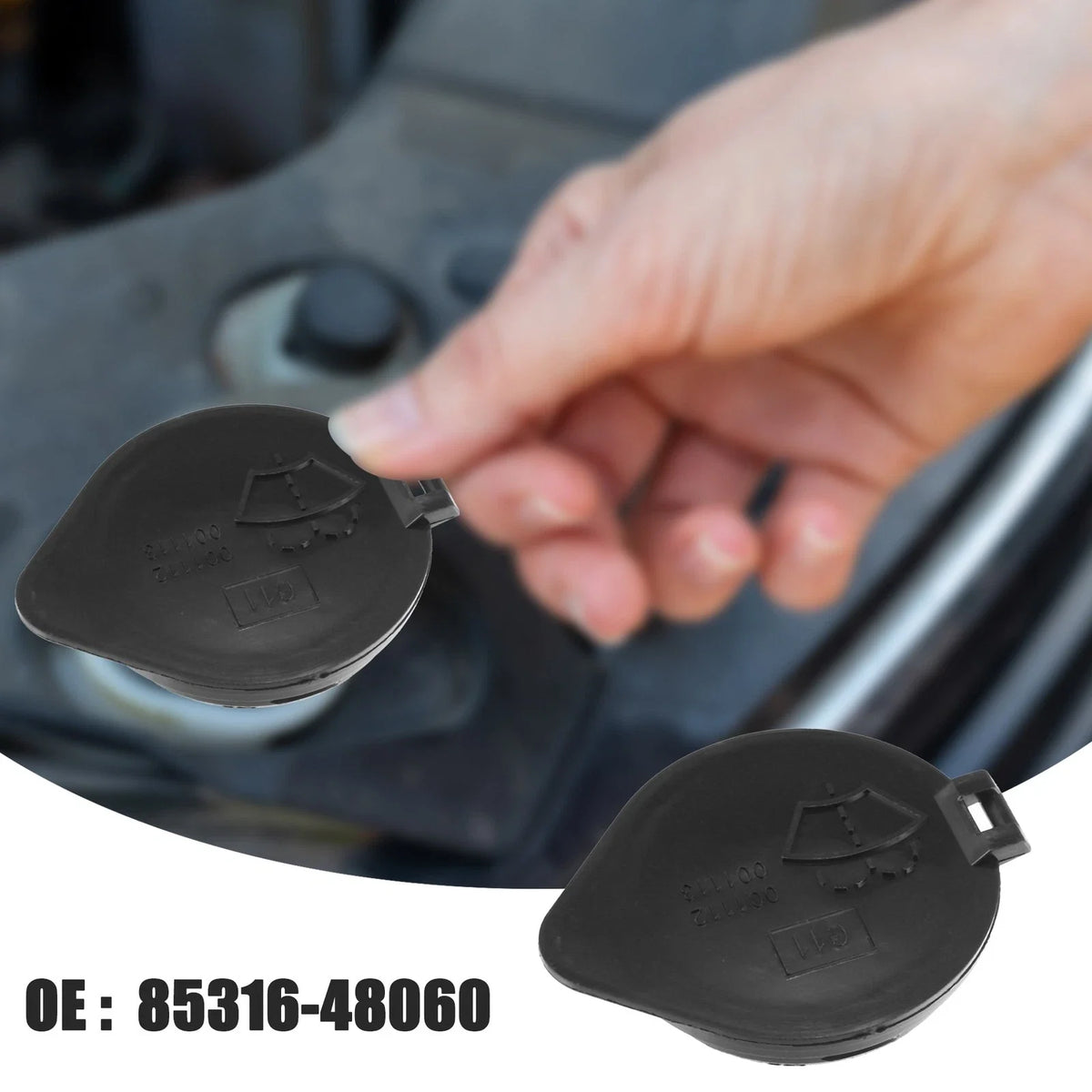 Windshield Washer Fluid Reservoir Cap for Toyota Venza (2009–2015) Black