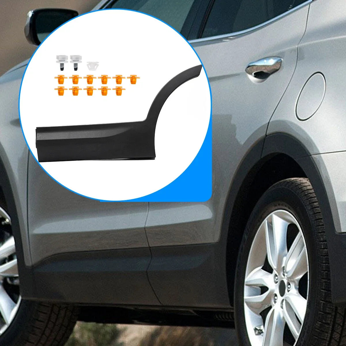 Set of 2 Rear Door Lower Molding Garnish for Hyundai Santa Fe (2013–2018)