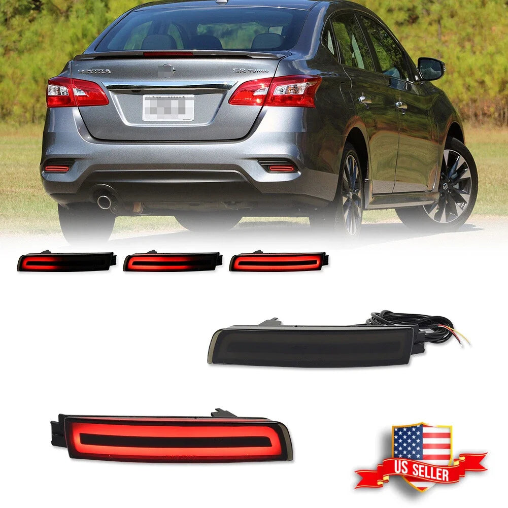 LED Rear Bumper Reflector Tail Brake Light for Infiniti Juke Murano Sentra