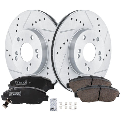 Front Brake Disc Rotors and Pads Kit for Honda Accord (1998–1999)