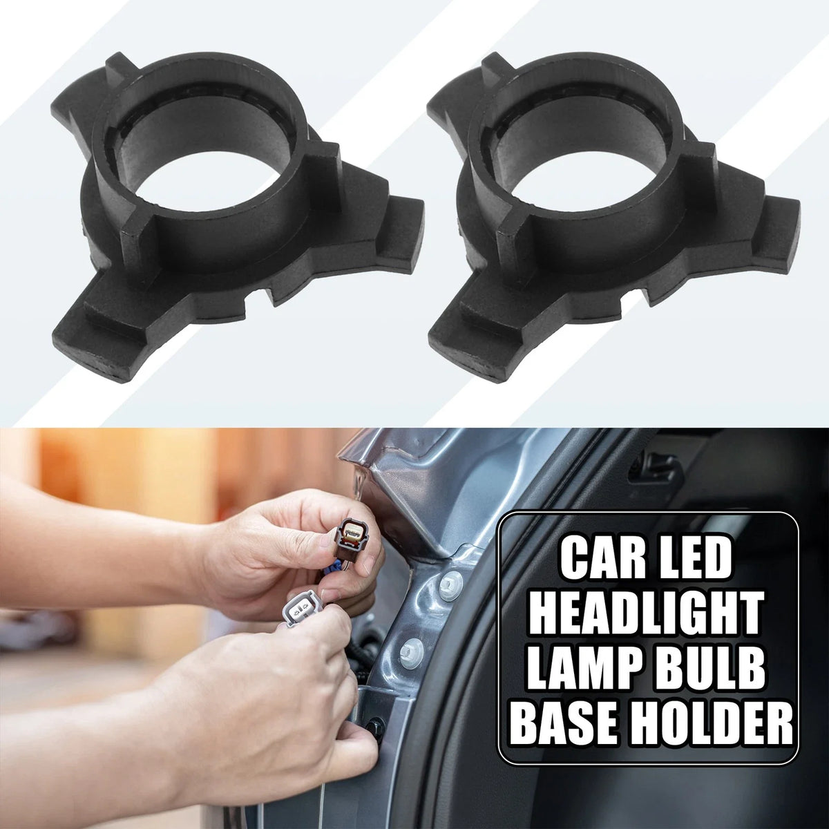 H7 LED Low Beam Headlight Bulb Base Holder for KIA K3 K4 K5 (1 Pair)