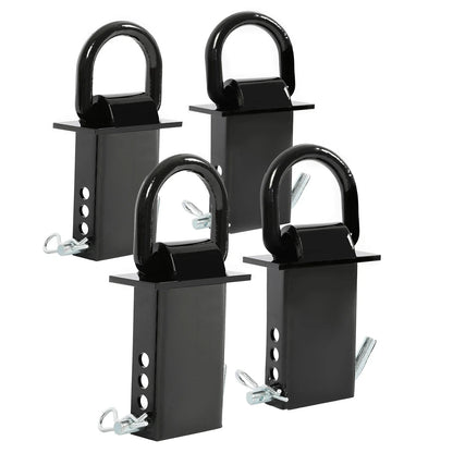 2" x 4" Heavy Duty Adjustable Stake Pocket D Ring for Trailers (16200 lbs)