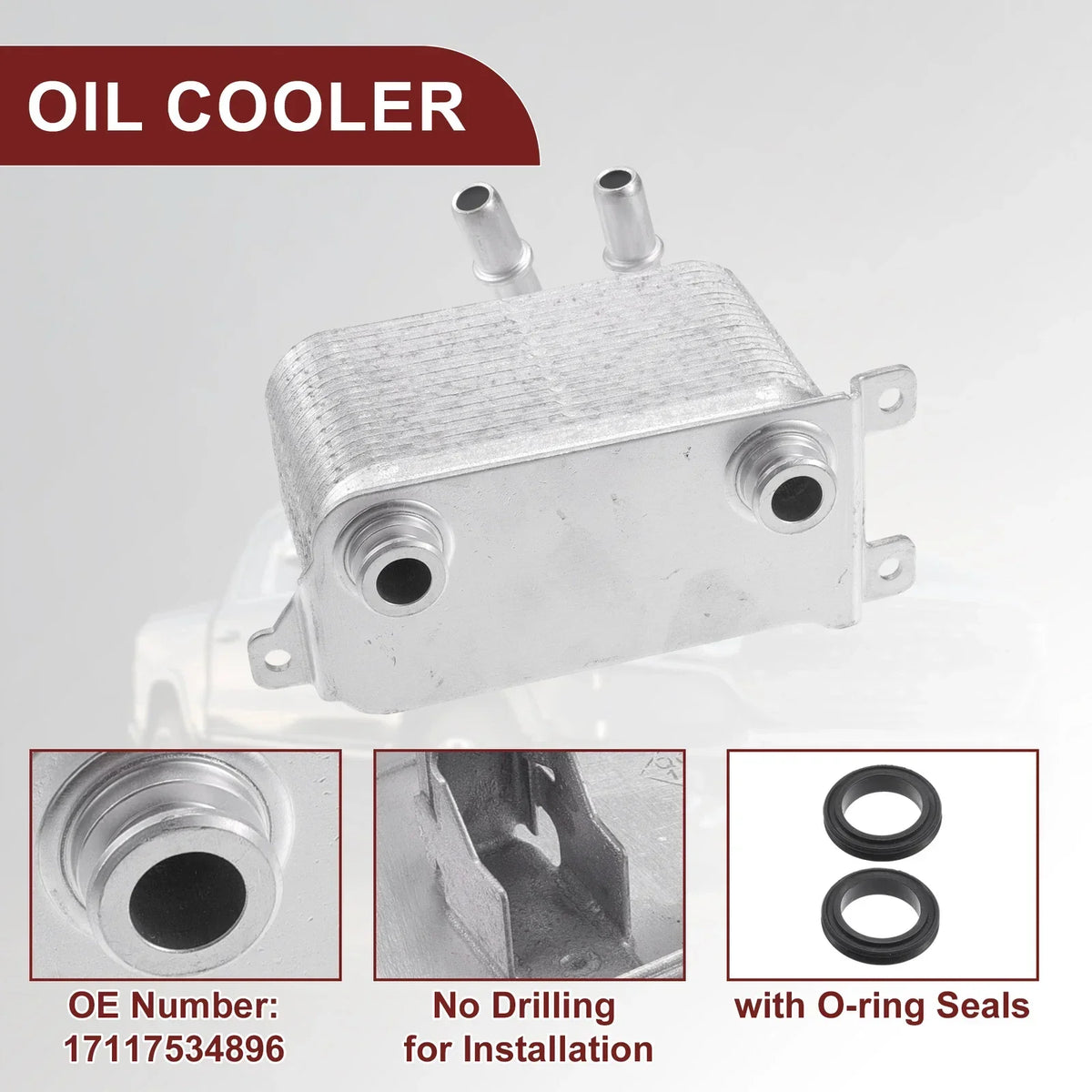 Oil Cooler for BMW 535i with Seals Included