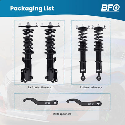 Adjustable Coilover Shocks & Springs Set for Mitsubishi Eclipse 2000–2005