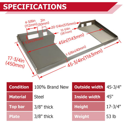 Quick Tach Attachment Mount Plate for Bobcat Skid Steer HD
