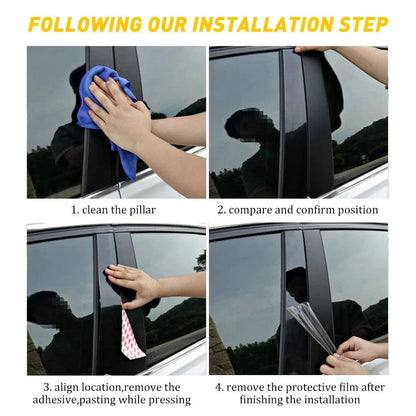 Window Pillar Posts Molding Set for Honda Civic Sedan (2006-2011)