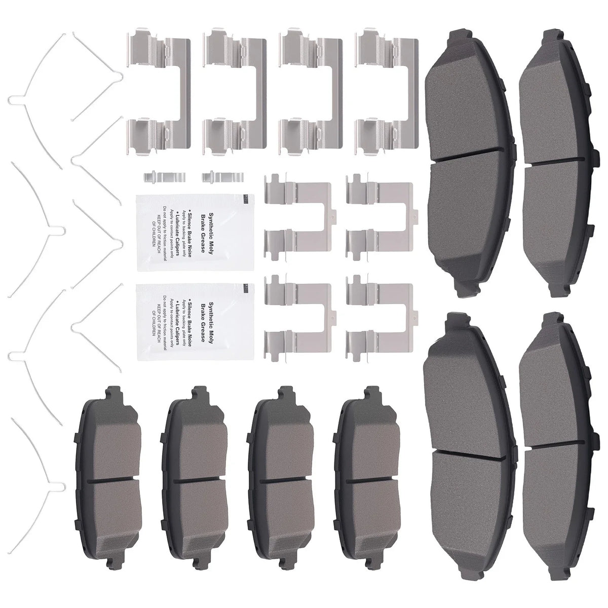 Ceramic Brake Pads Kit for Acura MDX (2014–2016) Honda Pilot (2016–2022)