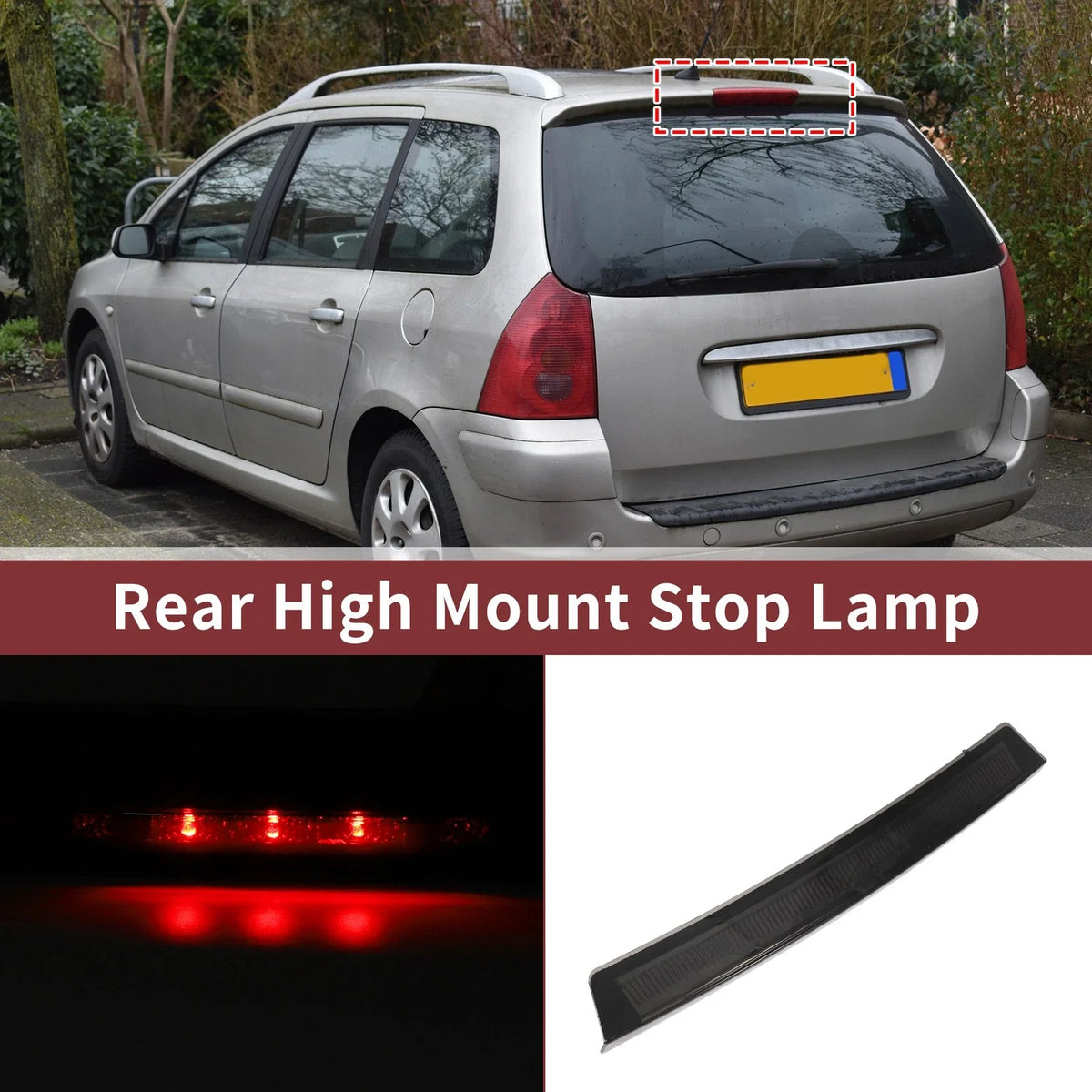 Red LED Third Brake Light for Ford Mustang (1999–2004) No. 1R3Z13A613AB
