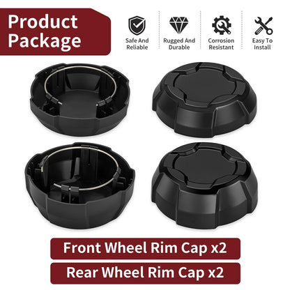 Set of 4 Matte Rim Caps for Polaris Ranger Crew SP 570 NorthStar (2022–2025)