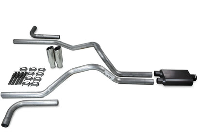 Dual Exhaust Kit 2.5" for Dodge Ram 1500 (1994-2003) - Side Exit, 2 Chamber