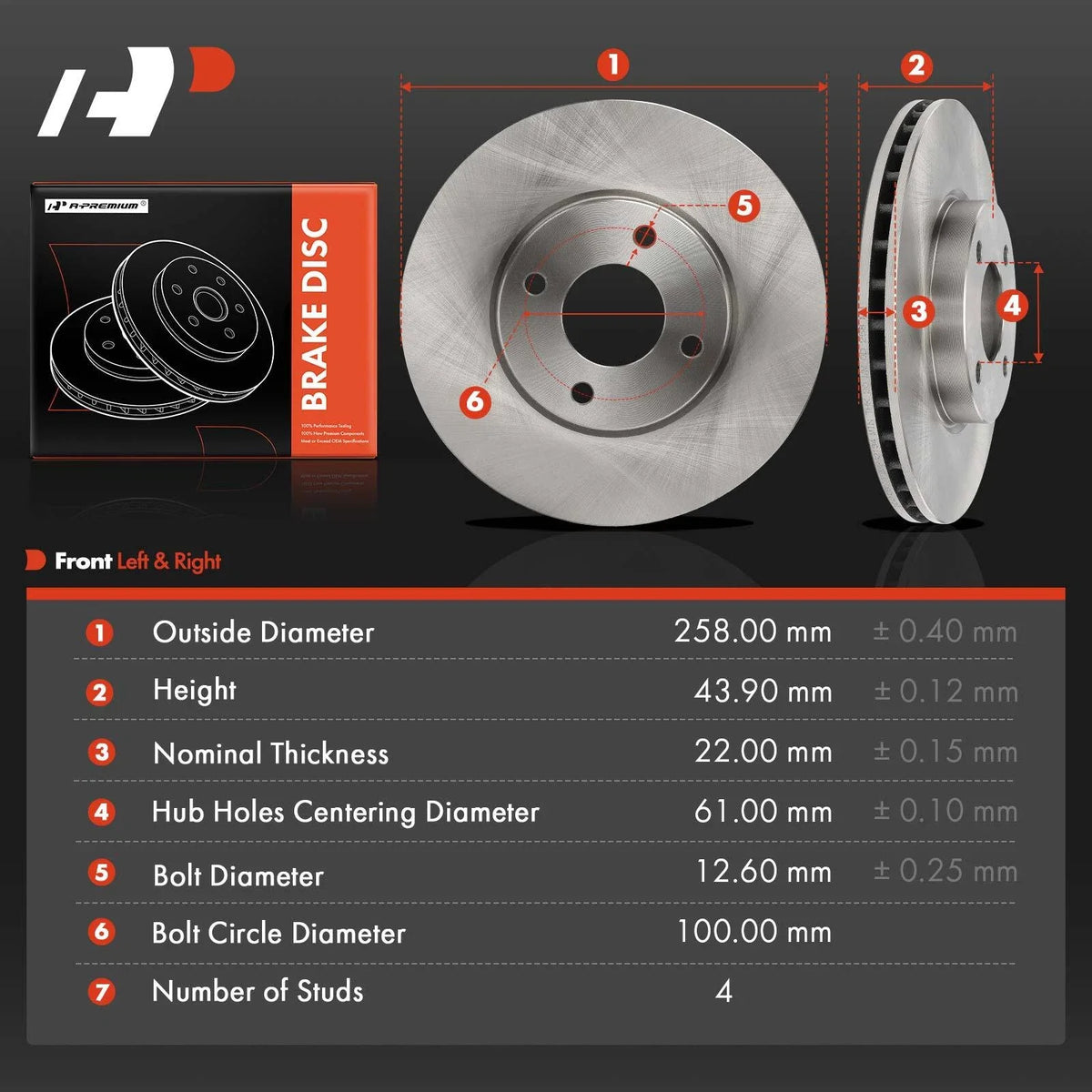 Front Brake Rotor Disc for Nissan Kicks and Versa (2020-2023)