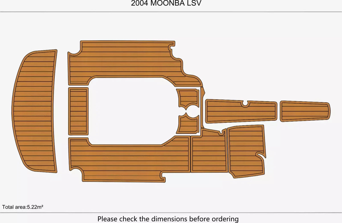 EVA Foam Faux Teak Deck Floor for Moomba Mobius LSV (2004)