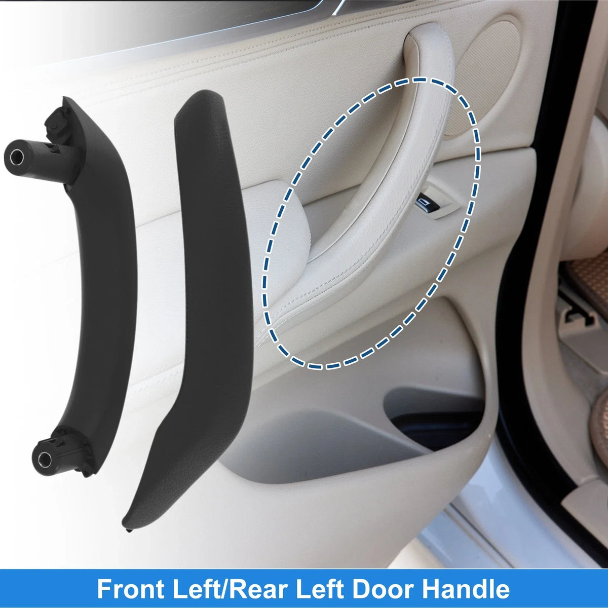 Front Passenger Side Inner Door Panel Handle for BMW X3 (2010–2016) Black