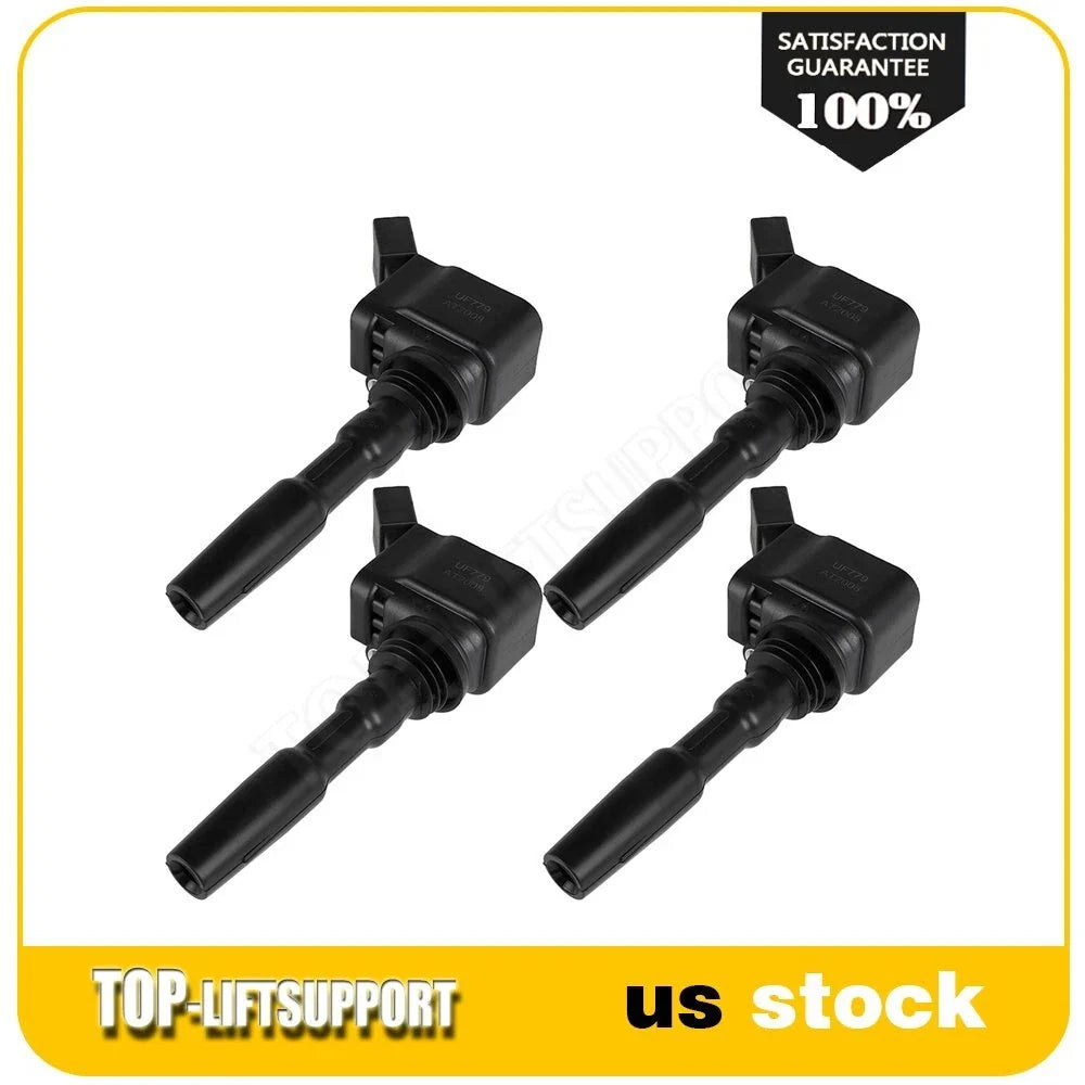 Set of 4 Ignition Coils for Volkswagen Jetta L4 1.4L (2014–2017)
