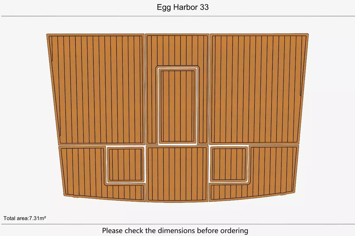 EVA Foam Teak Deck Pads for Egg Harbor 33