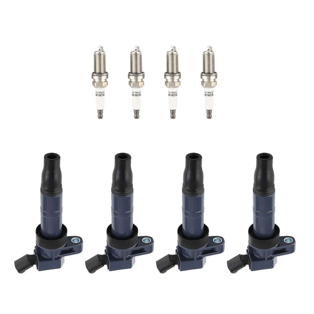 4-Pack Ignition Coils & Spark Plugs for Hyundai Santa Fe Sonata 2.4L