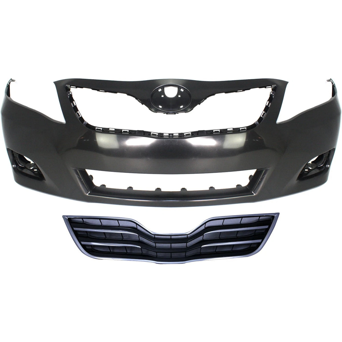 Grille for Toyota Camry (2010–2011) Chrome Shell Painted Black Insert Kit