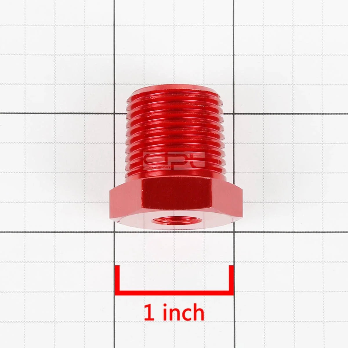 Red Aluminum 1/8" Female to 1/2" Male NPT Pipe Bushing Reducer Fitting