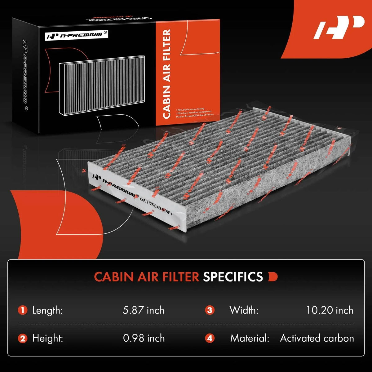 2-Pack Engine and Activated Carbon Cabin Air Filters for Nissan Cube 2009-2014