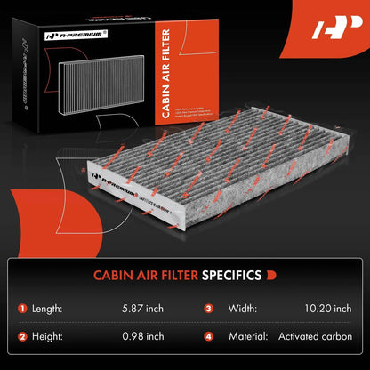 2-Pack Engine and Activated Carbon Cabin Air Filters for Nissan Cube 2009-2014