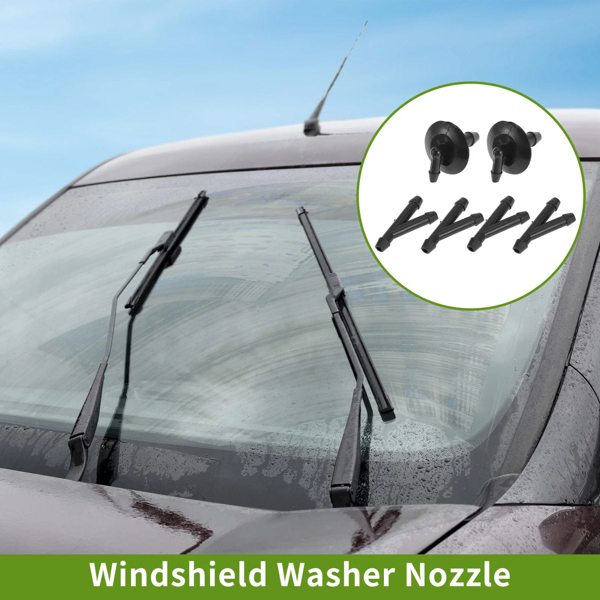 Windshield Washer Nozzle with Hose Connector for Dodge (No. 5125061AA)
