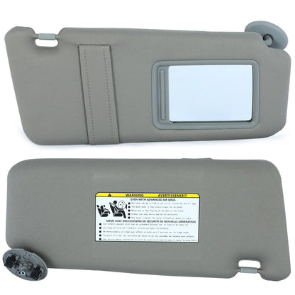 Pair of Gray Sun Visors for Toyota Camry 2007-2011 Left & Right