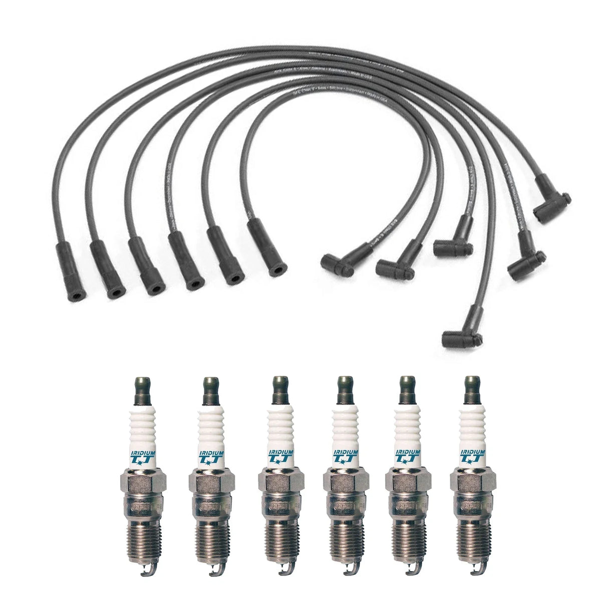Denso 7mm Wire Set & 6 Iridium TT Spark Plugs for Chevy Pontiac 3.8L V6 (1995–2005)