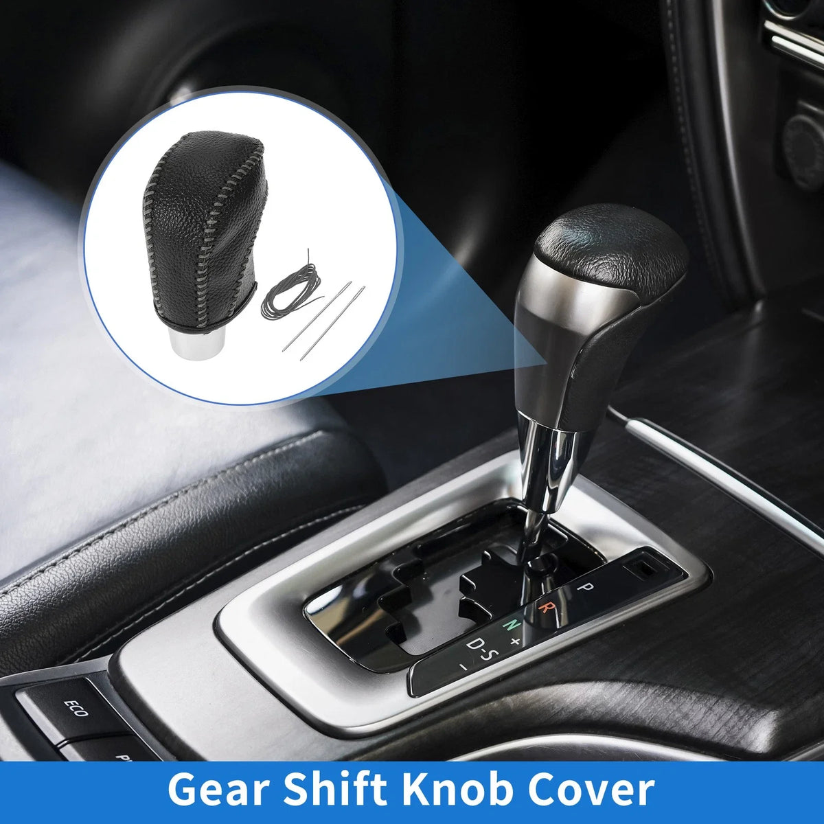 Set of 1 Gear Shift Knob Cover for Volkswagen Golf (2015–2019) Pebbled Black Grey