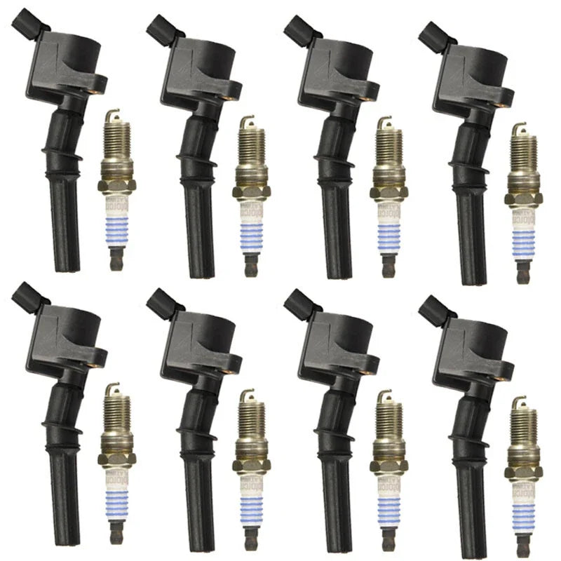 8 Spark Plugs + 8 Ignition Coils for Ford F-150 (1998–2010) DG508