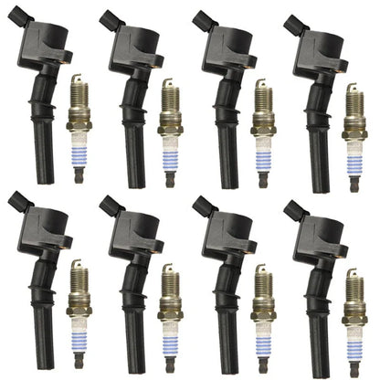 8 Spark Plugs + 8 Ignition Coils for Ford F-150 (1998–2010) DG508